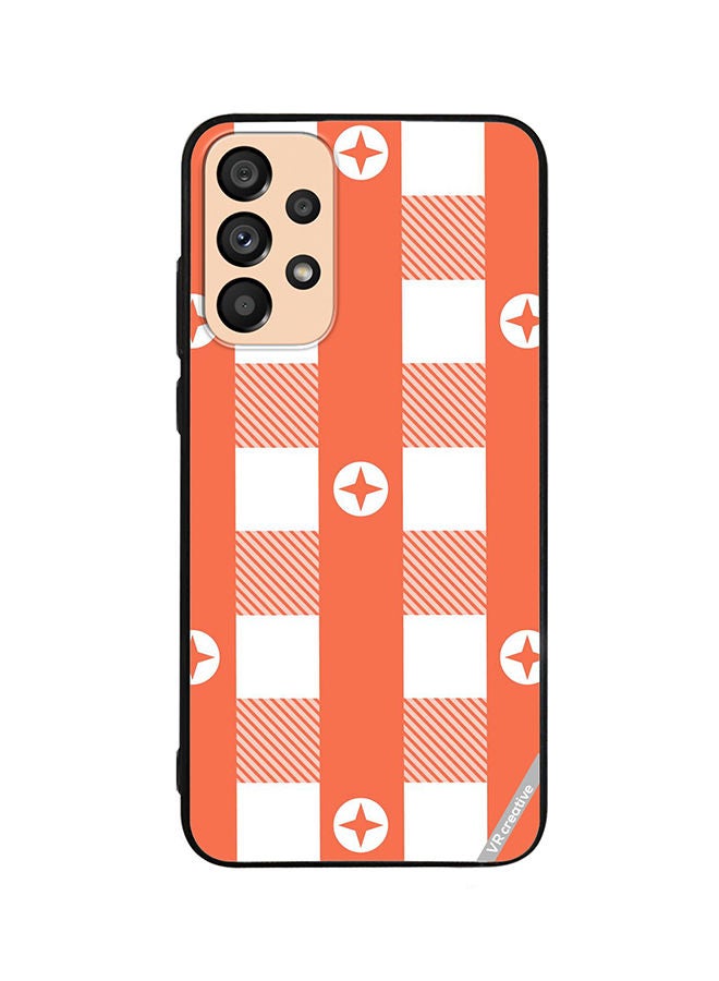 VR CREATIVE Protective Case Cover For Samsung Galaxy A72 Gingham Red Design Multicolour - Image 1