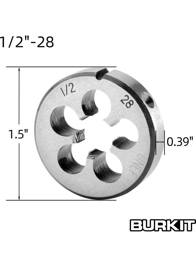 Burkit 1/2"-28 UNEF Tap and Die Set, Right Hand 1/2 x 28 HSS Machine Thread Tap Die Set - Image 3