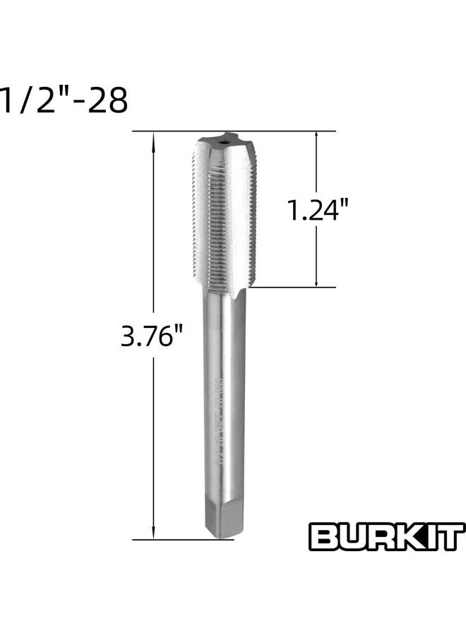 Burkit 1/2"-28 UNEF Tap and Die Set, Right Hand 1/2 x 28 HSS Machine Thread Tap Die Set - Image 2
