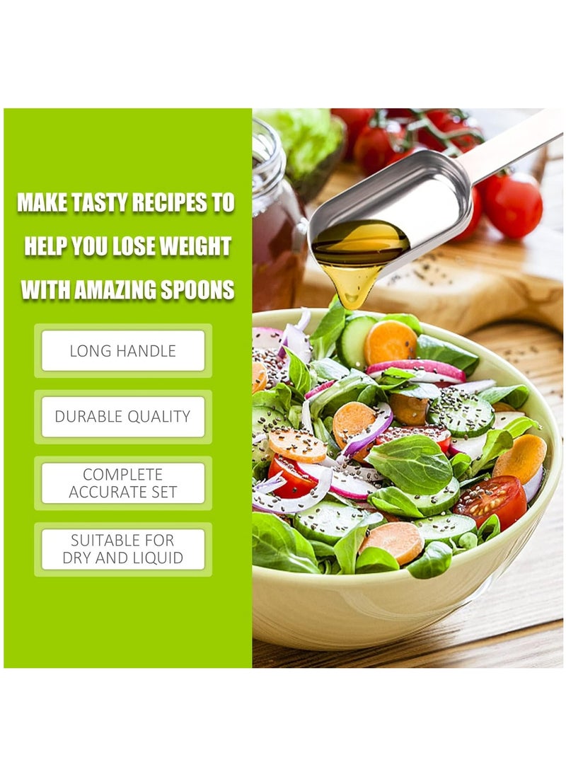 Oasisgalore 2 Pcs Stainless Steel Single Measuring Spoon - 1 Teaspoon, Long Handle - Image 2