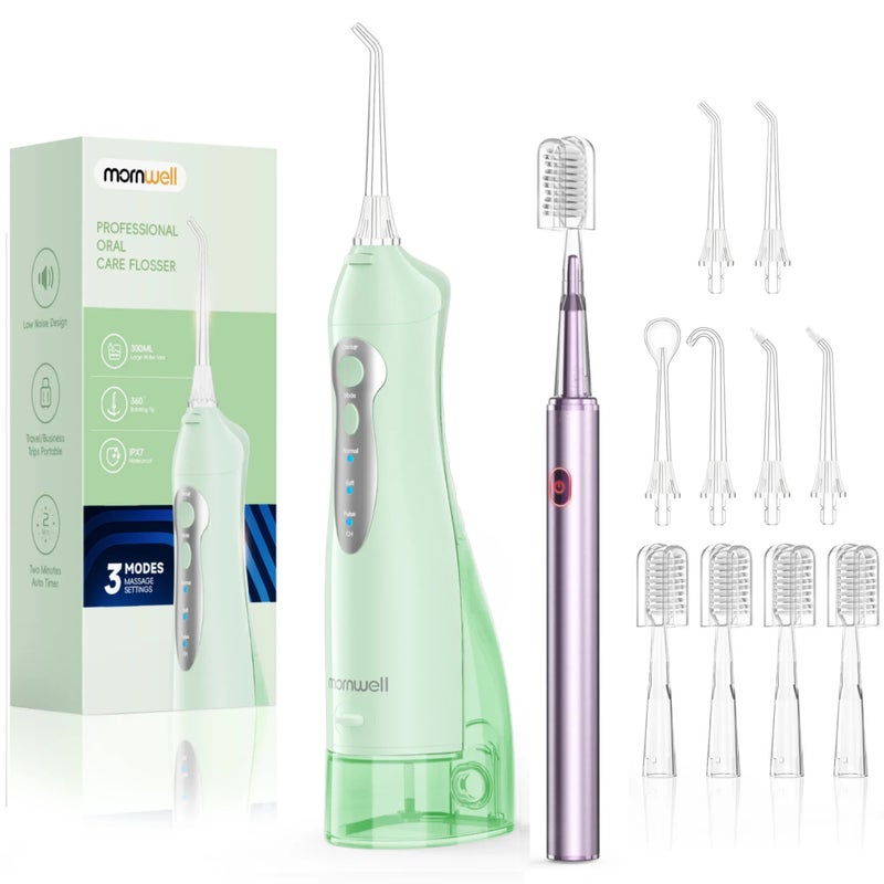 Mornwell Electric Toothbrush Care Combination Portable Usb Rechargeable Oral Irrigator For Deep Tooth Cleaning And Gum Health - Image 1