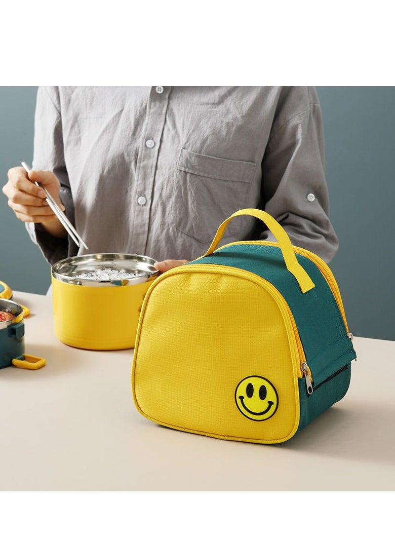 Generic - Portable Large-Capacity Compartmented Lunch Box With Soup Bowl Stainless Steel Insulated Lunch Box - Image 1