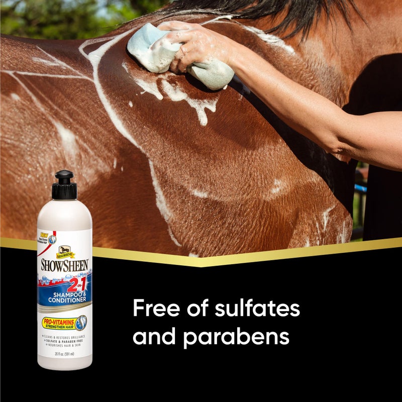 Absorbine ShowSheen 2-in-1 Shampoo & Conditioner, Sulfate and Paraben-Free, 20oz - Image 3