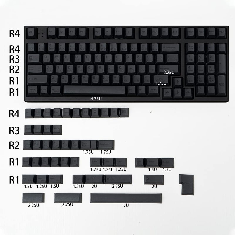mintcaps PBT Japanese Gray Keycaps 144 Keys Cherry Profile DYE-Sub Custom Minimalist Keycaps for 60% 65% 70% 75% Cherry Gateron MX Switches Mechanical Keyboards - Image 3