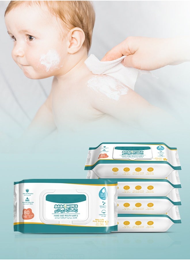 Generic 99.9% Water Wipes,Soothing & Protecting Wet Wipes, Non-alcoholic & Unscented Baby Wipes for Sensitive Skin,3x80 (240 Wipes) Baby Wet Wipes  - Image 2