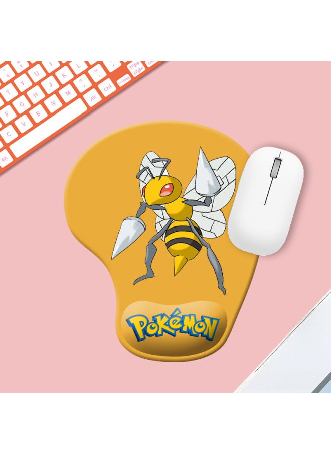 Generic - Comfortable Simple Cartoon Series Silicone Wrist Rest Mouse Pad Office Gaming Anti-slip Desk Mat Wrist Support Hand Rest Pad-Color:Color Map Opp Packaging-Pattern:MH028-5-Bear And Lemon - Image 1