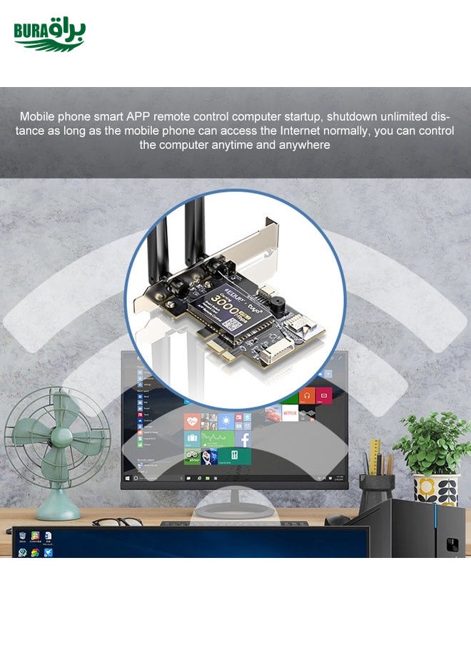 BURAQ EDUP AX200SW 3000Mbps Remote Control Computer Power On and Off Network Card  - Image 5