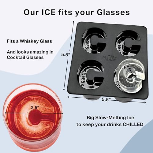 DrinksPlinks Letter C Ice Cube Tray - Custom Silicone Large Bourbon Ice Cube Molds – Personalized Monogram C Large Ice Molds for Cocktails, Customized Gifts & Initial Drinks - Whiskey Ice Cubes Mold - Image 4