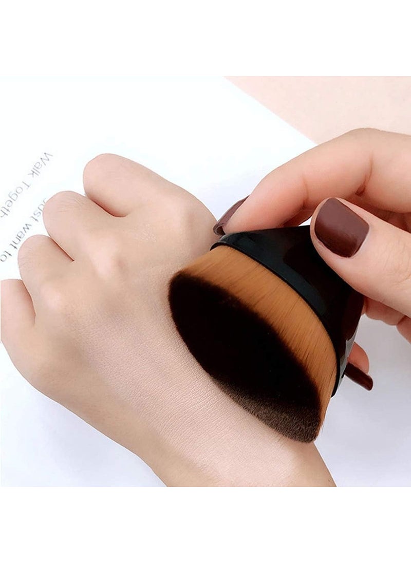 Welta Black Hexagon Body Cream Makeup Face Blush Liquid Powder Foundation Brush  - Image 4