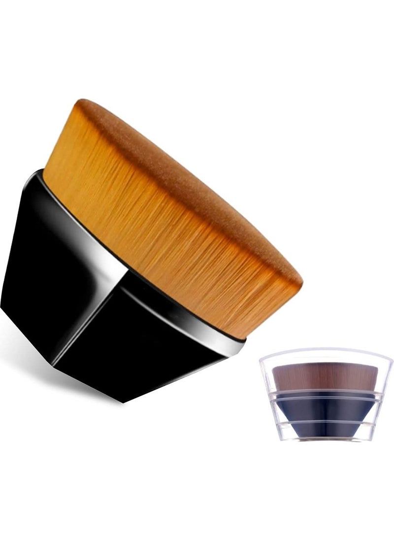 Welta Black Hexagon Body Cream Makeup Face Blush Liquid Powder Foundation Brush  - Image 2