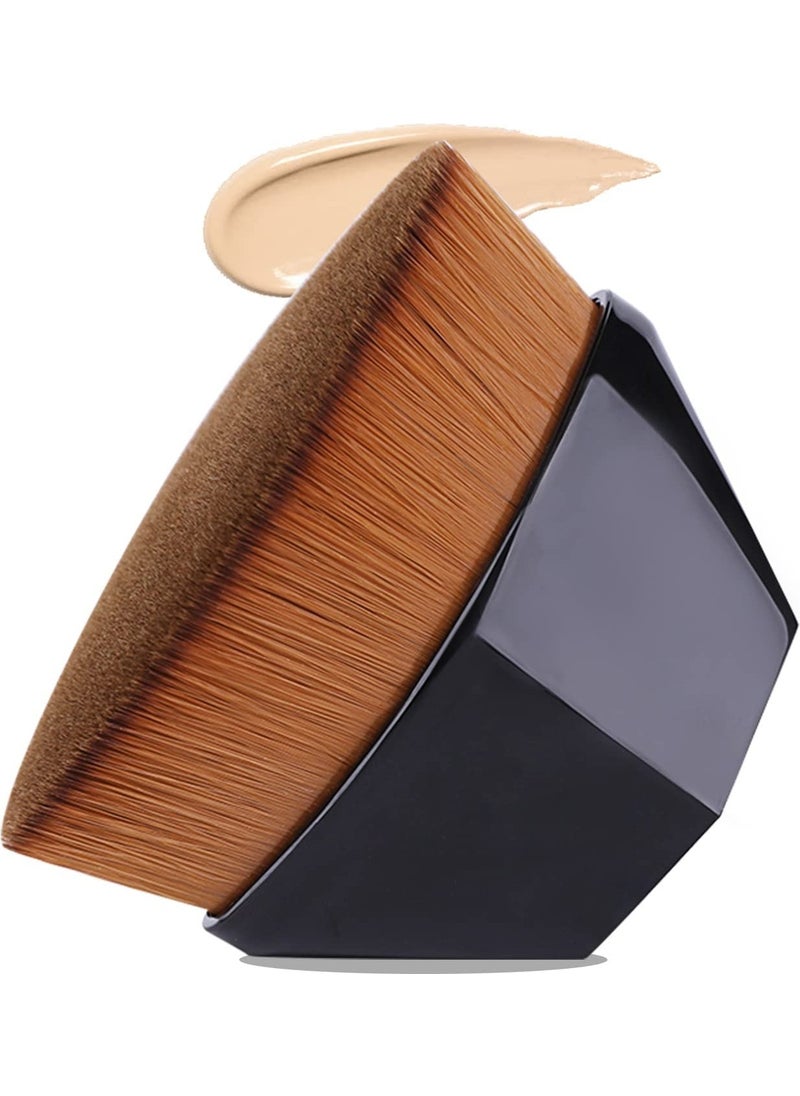 Welta Black Hexagon Body Cream Makeup Face Blush Liquid Powder Foundation Brush  - Image 1