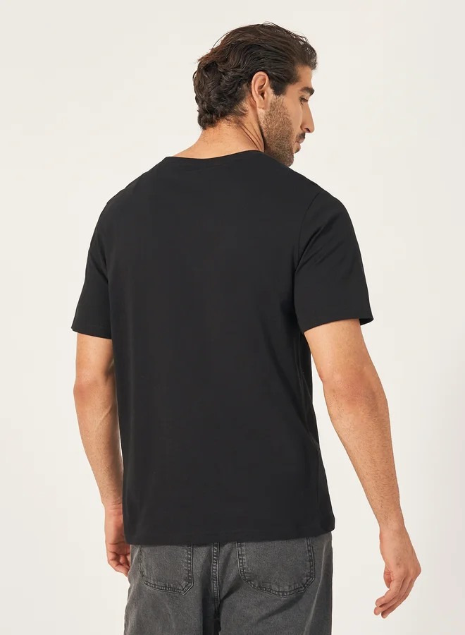 JJ Rebel JJ REBEL Photo Graphic Print Crew Neck T-Shirt
