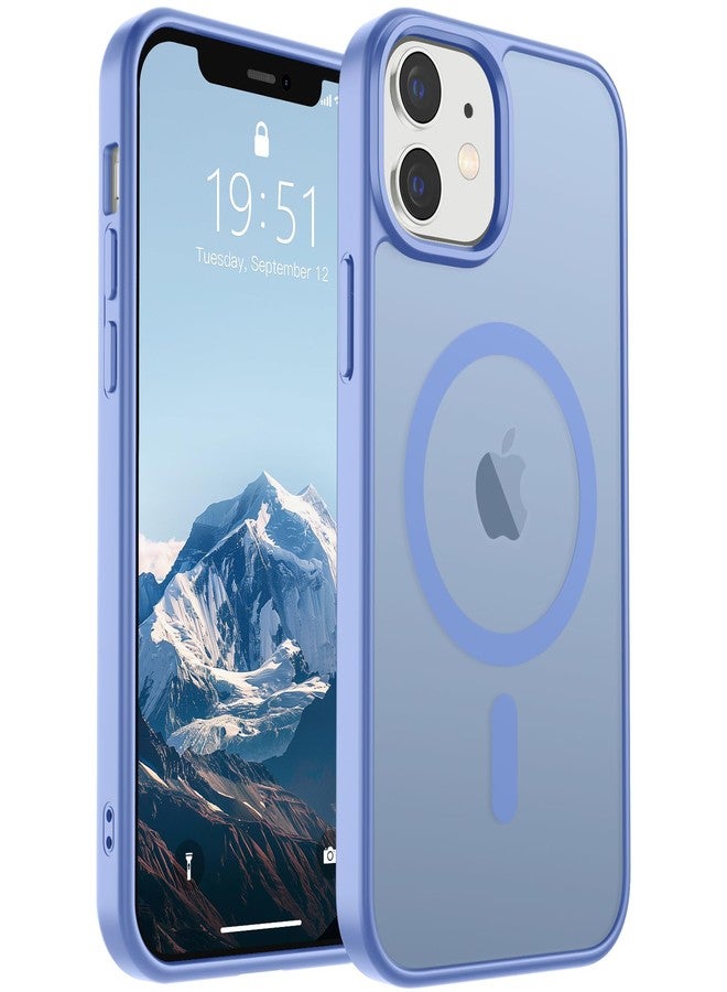 استلق جراب SUPFINE المغناطيسي لهاتف iPhone 12 Mini و iPhone 13 Mini (متوافق مع MagSafe) (حماية فائقة ضد السقوط بمعايير عسكرية) غطاء هاتف رفيع وشفاف غير لامع مقاوم للصدمات، أزرق بنفسجي - Image 1