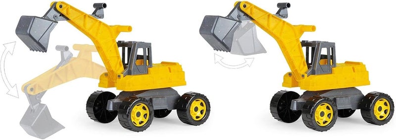 Lena Eco GIGA Trucks Ride-on Excavator, Strong Giant Sand Excavator, 70 cm, 360° Shovel, Construction Vehicle, Unisex, 18+ Months - Image 2