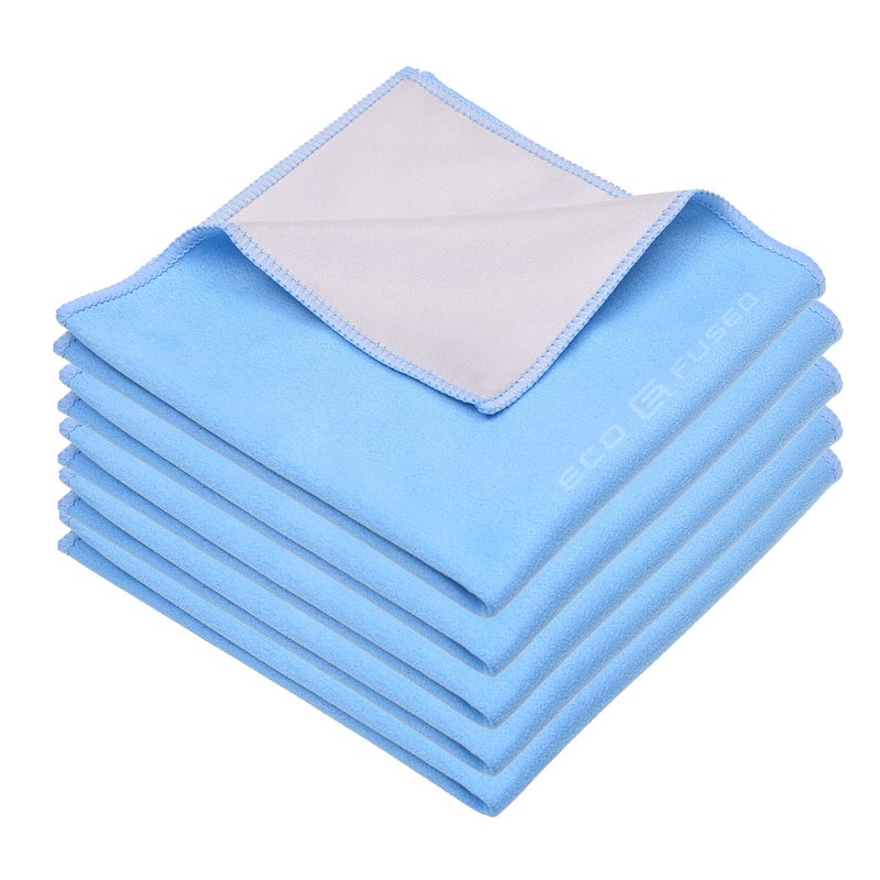 ECO-FUSED EcoFused Oversized Microfiber Cleaning Cloths XL 5 Pack 12 x 12 DoubleSided Microfiber Suede for Smartphones LCD TV Tablets Laptop Camera Lenses Other Surfaces - Image 2