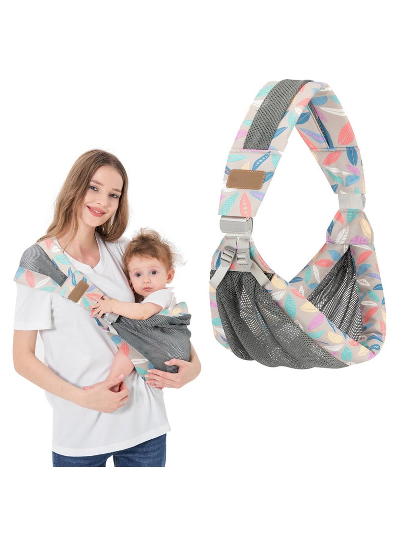 SYOSI Adjustable One Shoulder Baby Carrier, Lightweight Breathable Mesh Baby Hip Carrier, Portable Sling for Newborn to Toddler (6-40 lbs), Baby Wrap for 3-36 Months, for Girls and Boys - Image 1