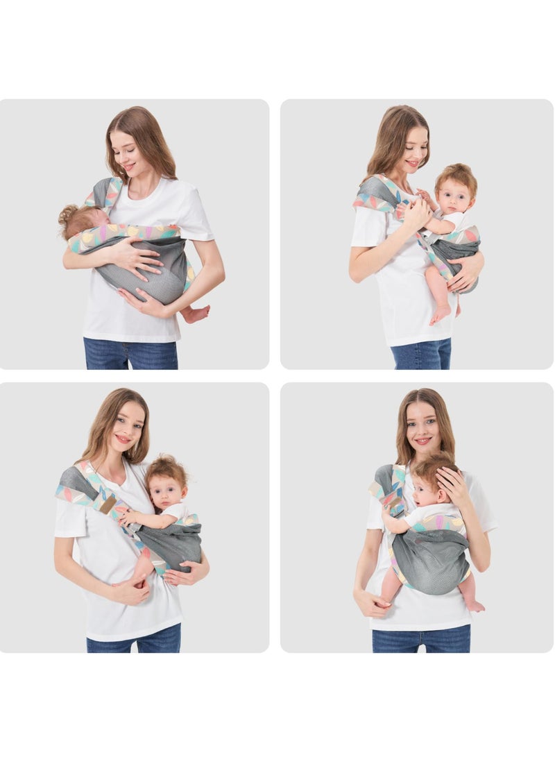 SYOSI Adjustable One Shoulder Baby Carrier, Lightweight Breathable Mesh Baby Hip Carrier, Portable Sling for Newborn to Toddler (6-40 lbs), Baby Wrap for 3-36 Months, for Girls and Boys - Image 2