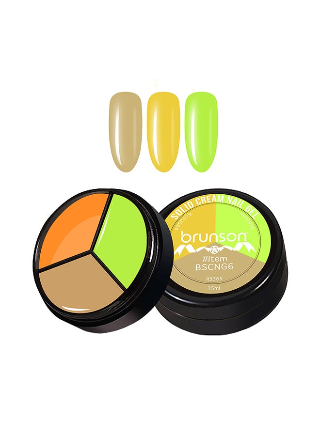 brunson 3Colors 3 in 1 Nail UV Gel Polish Cream Gel Nail Polish Soak off Solid Color Gel Nail Art Manicure Gel 15ml BSCNG6