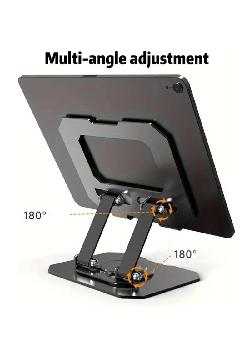 360 Degree Adjustable Foldable Portable Tablet PC Holder | Tablet for Office Home Car Bed One Piece Aluminum - Image 3