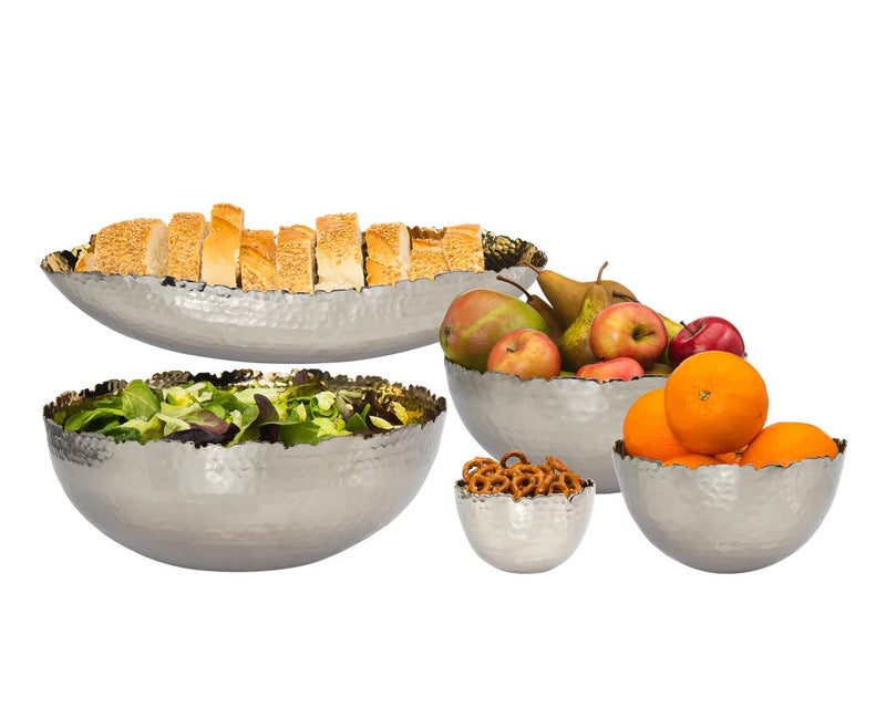 Godinger وعاء تقديم جودينجر  وعاء فواكه  وعاء حساء  وعاء حلوى  نيكل وذهب  6.5 بوصة - Image 3