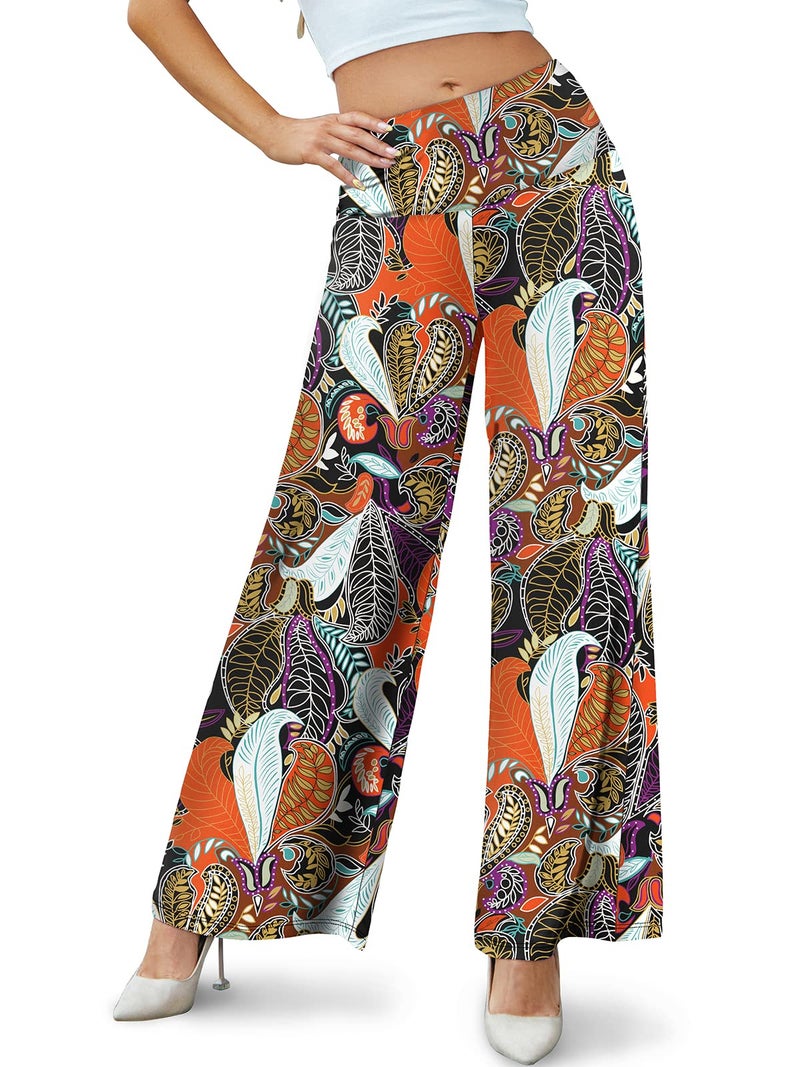 Arolina Women's Stretchy Wide Leg Palazzo Lounge Pants Casual Comfy High Waist Palazzo Pants - Image 3
