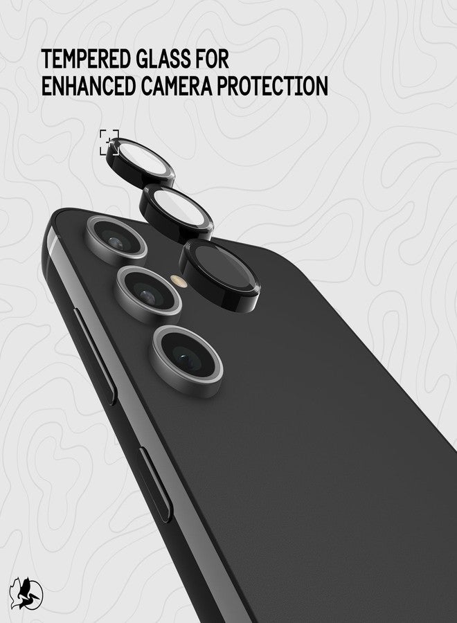 Pelican Samsung Galaxy S23 FE 5G Camera Lens Protector with Aluminum Rings - 9H Tempered Glass - Durable Anti-Scratch, Anti-Shatter, HD View with Night Shoot and Case Friendly, Easy to Install - Black - Image 5