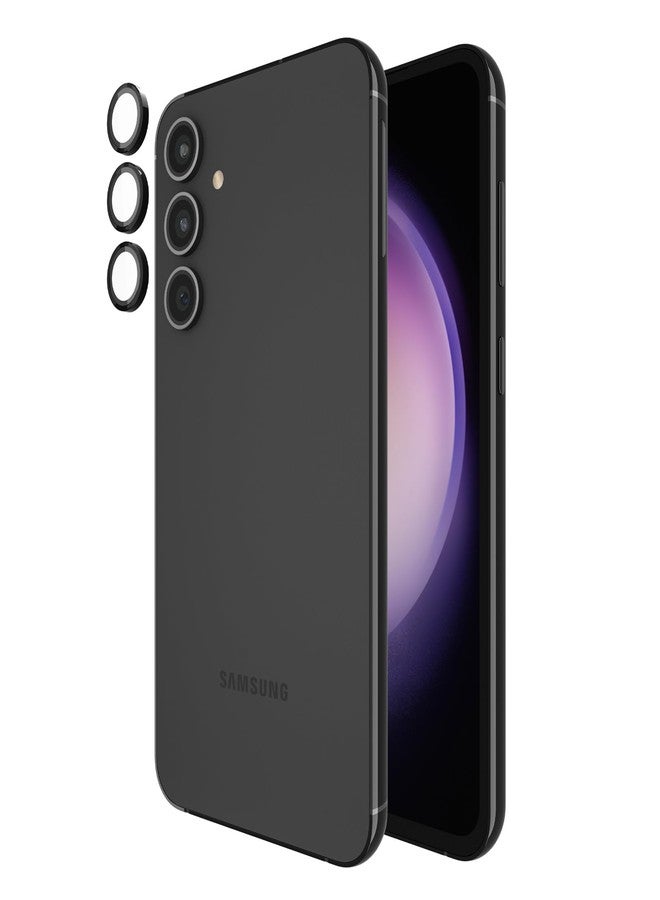 Pelican Samsung Galaxy S23 FE 5G Camera Lens Protector with Aluminum Rings - 9H Tempered Glass - Durable Anti-Scratch, Anti-Shatter, HD View with Night Shoot and Case Friendly, Easy to Install - Black - Image 1