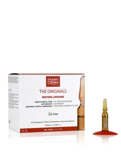 مارتيديرم بروتيوس ليبوسوم مرطب مضاد للأكسدة خالي من الزيوت يشد البشرة وينيرها 30 أمبولة 2 مل 