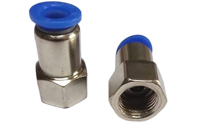 DLEIN OD 1/4"X 8 Pneumatic Push Type Female Thread 8mm Hose Barb Tube Fitting Connector Adapter Connector Push Fittings Pneumatic Push G1/4BSP OD NPT Female union connector Size OD 1/4"X 8 MM 2pc) - Image 4
