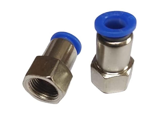 DLEIN OD 1/4"X 8 Pneumatic Push Type Female Thread 8mm Hose Barb Tube Fitting Connector Adapter Connector Push Fittings Pneumatic Push G1/4BSP OD NPT Female union connector Size OD 1/4"X 8 MM 2pc) - Image 5