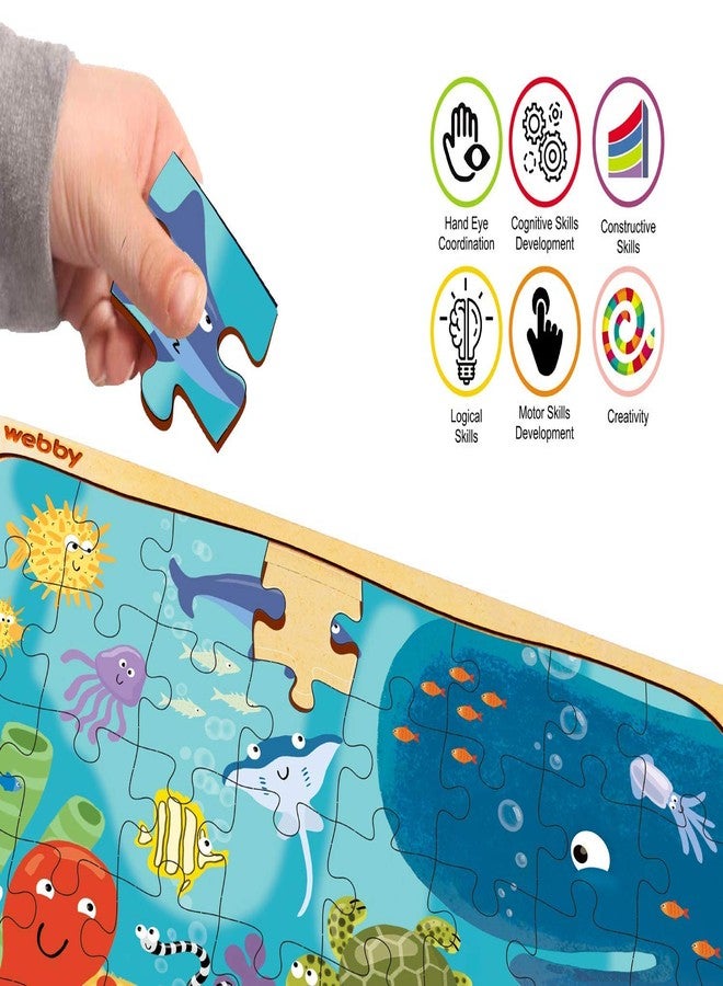 Webby Underwater Animals Jigsaw Puzzle, 40 Pieces, Multicolour - Image 5