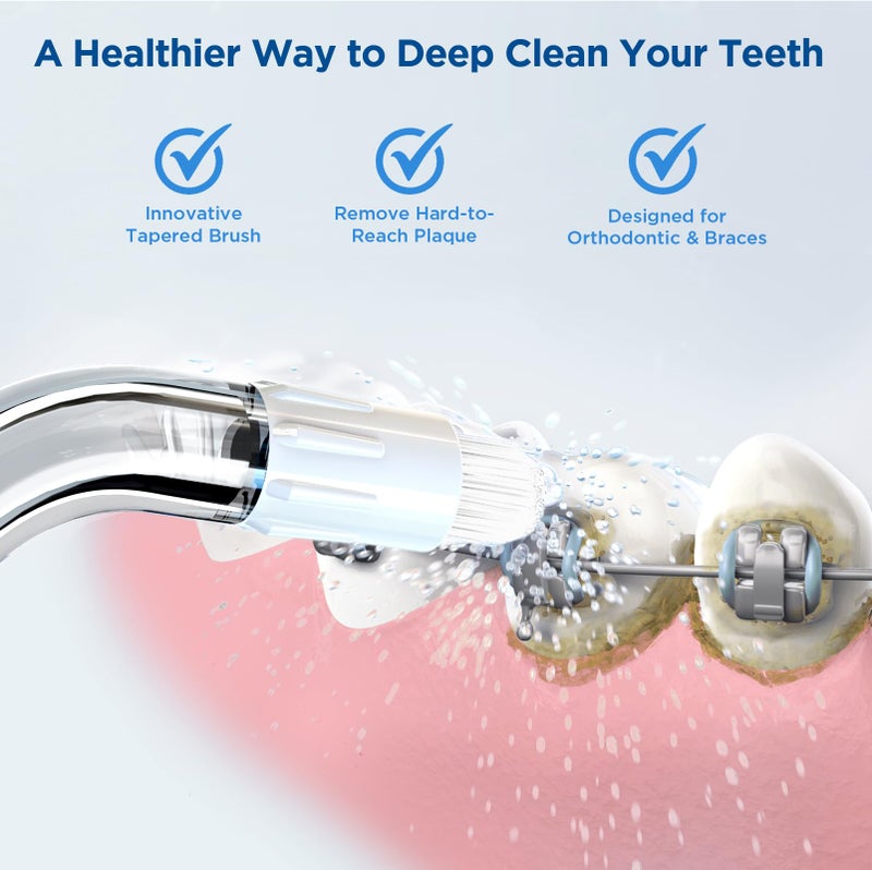 Oralphi for Waterpik Replacement Heads, Replacement Tips for Waterpik Water Flosser, Suitable for Waterpik Accessories Replacement Tips, for OD-100E(6 Orthodontic Tips) - Image 3