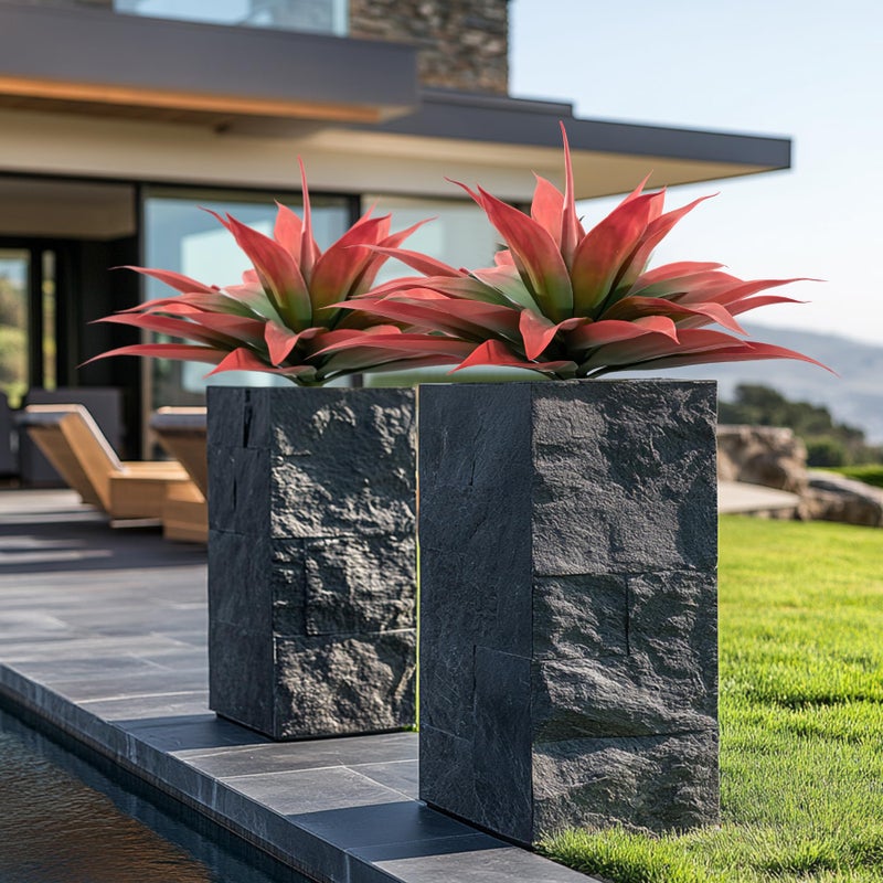 Ttranewsoo Artificial Agave Plants,Large UV Resistant Fake Agave Planters for Indoor and Outdoor Decorating Artificial Plants for Outdoors Fake Plants 2Pack, 28" Red - Image 4