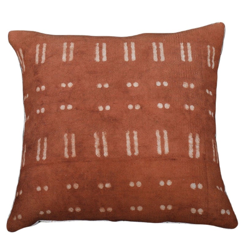 Trade Star Decorative Square Pillow Cover 100% Cotton Home Furnishing Cushion Cover Euro Sham Hand Block Printed Cushion Cover Boho Rustic Farmhouse Throw Pillow Cover (Pattern 4  20 x 20 Inches)