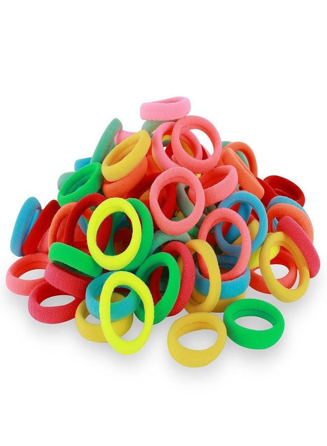 QRTVI 120 Pcs Baby Hair Ties, Cotton Toddler Hair Ties for Girls and Kids, Multicolor Small Seamless Hair Bands Elastic Ponytail Holders(Colorful) - Image 4