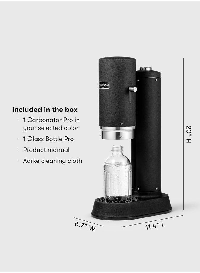 Aarke Aarke Carbonator Pro Matte Black with Glass Bottle  - Image 2