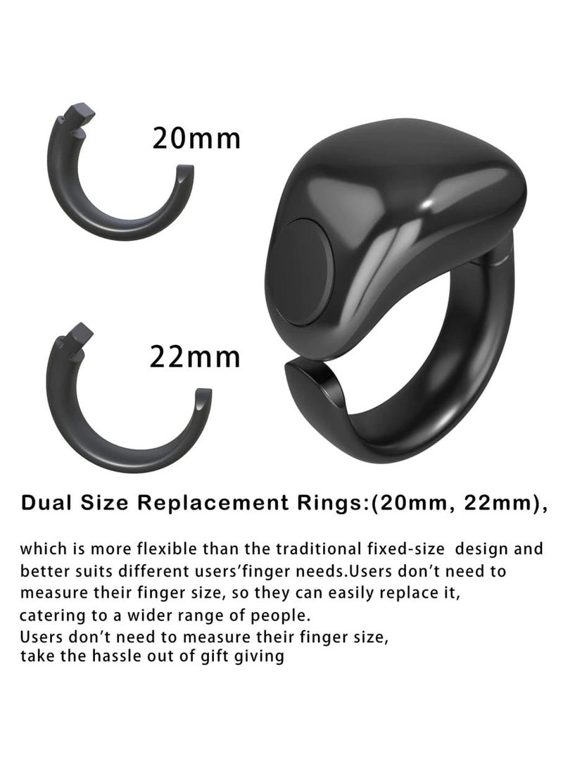 Smart Tasbih Ring 20mm and 22mm Smart Ring Waterproof with Vibration Reminder Tasbih Counter and Bluetooth Connection and 5 Daily Prayer Reminders - Image 1