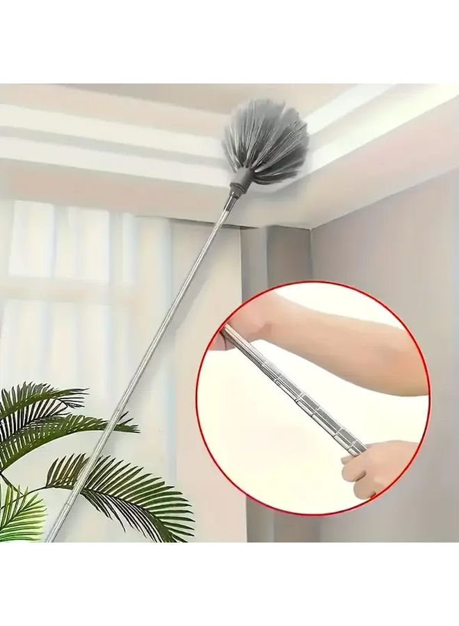 86 61 Inch Heavy Duty Telescopic Spider Web Cleaner With Extendable Handle For Indoor Outdoor Use - Image 1