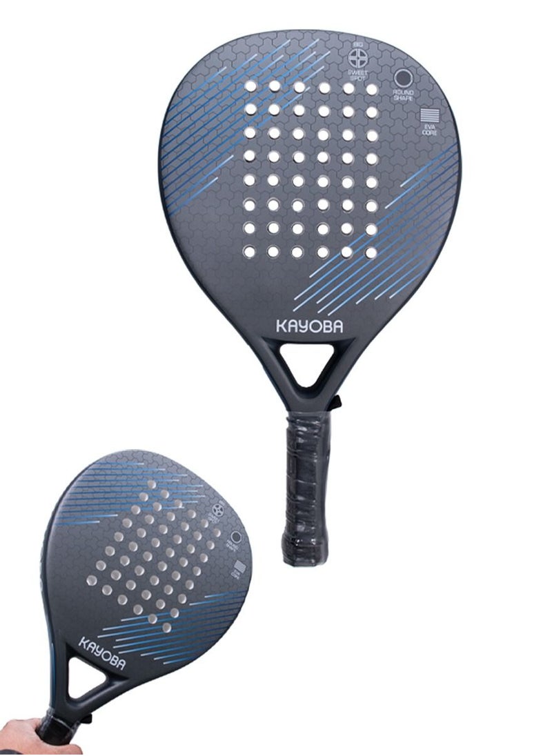 KAYOBA - Padel Tennis Racket, Pro Carbon Fiber Surface Paddle Racket with Carrying Bag, Perfectly Balanced With Professional Grips Which Provides You Control Over Your Game - Image 1