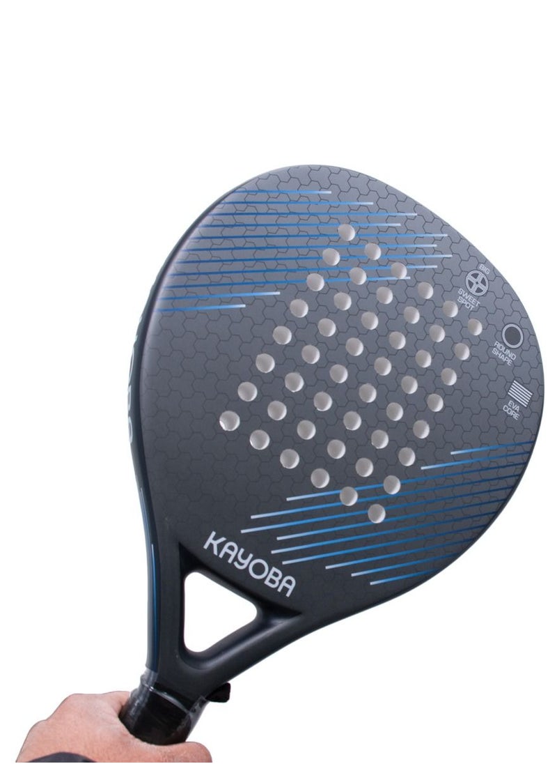 KAYOBA - Padel Tennis Racket, Pro Carbon Fiber Surface Paddle Racket with Carrying Bag, Perfectly Balanced With Professional Grips Which Provides You Control Over Your Game - Image 1