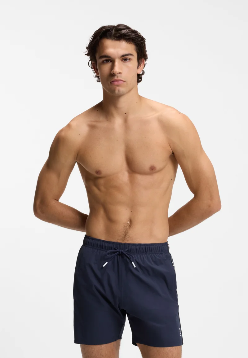 BOSS Swim shorts with signature stripe and logo