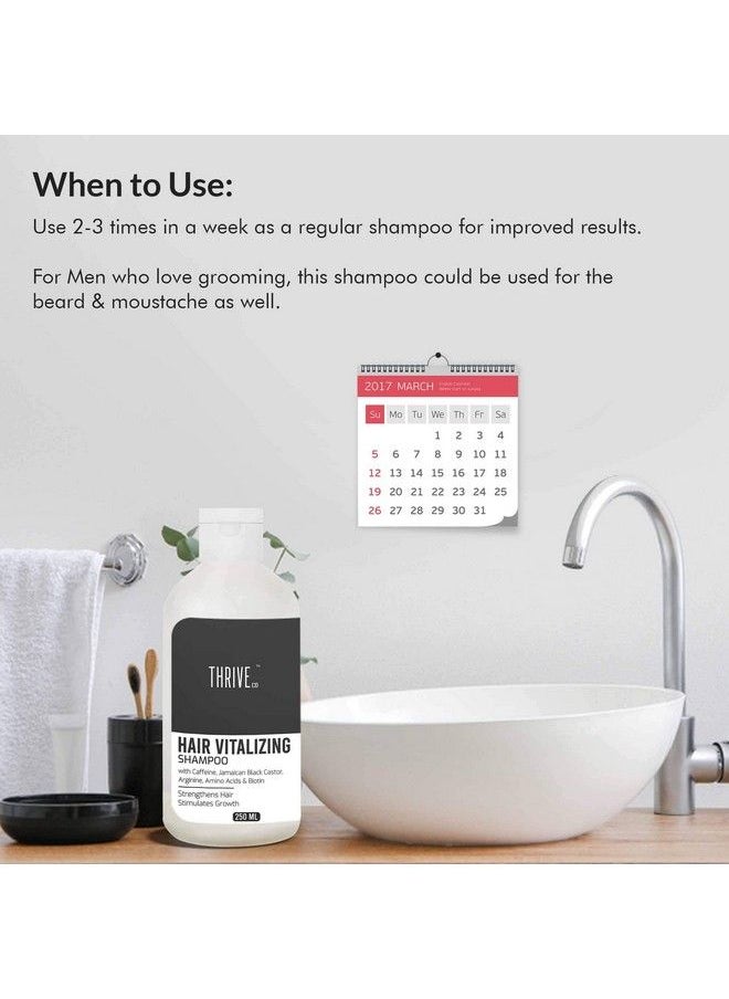 THRIVECO - Hair Vitalizing Shampoo For Men & Women 250Ml ; Paraben & Sulfate Free Shampoo ; Daily Use Mild Shampoo For Strong Hair Healthy Growth - Image 1
