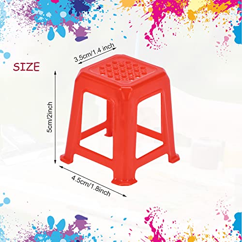 Yulejo 16 Pieces Paint Stand Canvas Stands for Painting - Canvas Feet Risers, Mini Non-Skip Fluid Painting Supplies, Solid Color Plastic Paint Pouring Tools (Multi-Colors) - Image 2