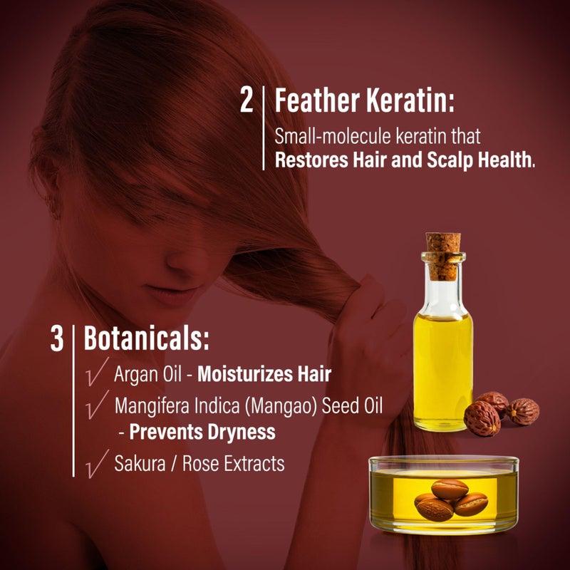 Diane مجموعة شامبو وبلسم موست ديان المضاد لتساقط الشعر للنساء والرجال، شامبو لتكثيف الشعر ضد تساقط الشعر بزيت الأركان، الكيراتين، جذور الجينسنغ، مستخلص الوسابي في اليابان 30.4 أونصة سائلة التحكم في تساقط الشعر - Image 5