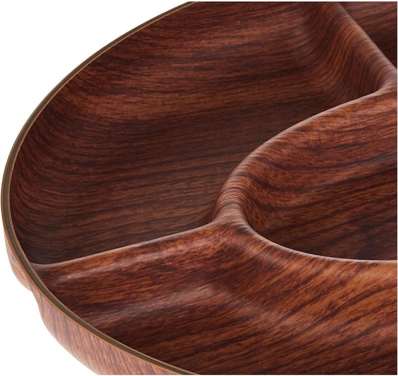 Evelin Nuts and Breakfast Serving Tray, Divided Snack Tray, Nut Bowl Nut Serving Platter, Nut Bowls for Parties Snack Organizer Wooden Serving Trays., Brown, 10327M - Image 4