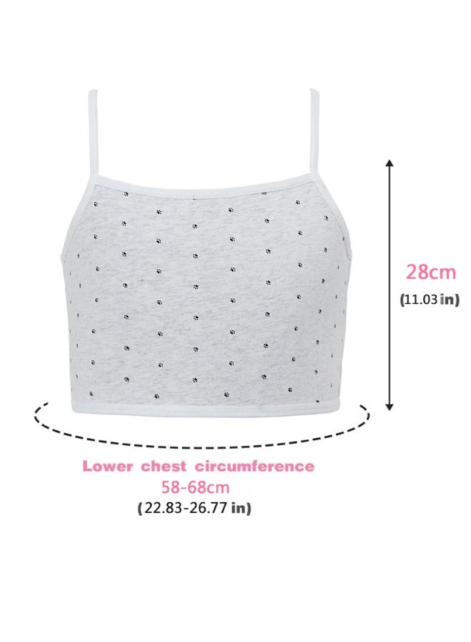 سونسر حمالات صدر رياضية للفتيات، 5 قطع من الملابس الداخلية، حمالات صدر للتدريب، قمصان قصيرة من القطن للمراهقات من 8 إلى 14 عامًا، حمالات صدر للنوم - Image 2