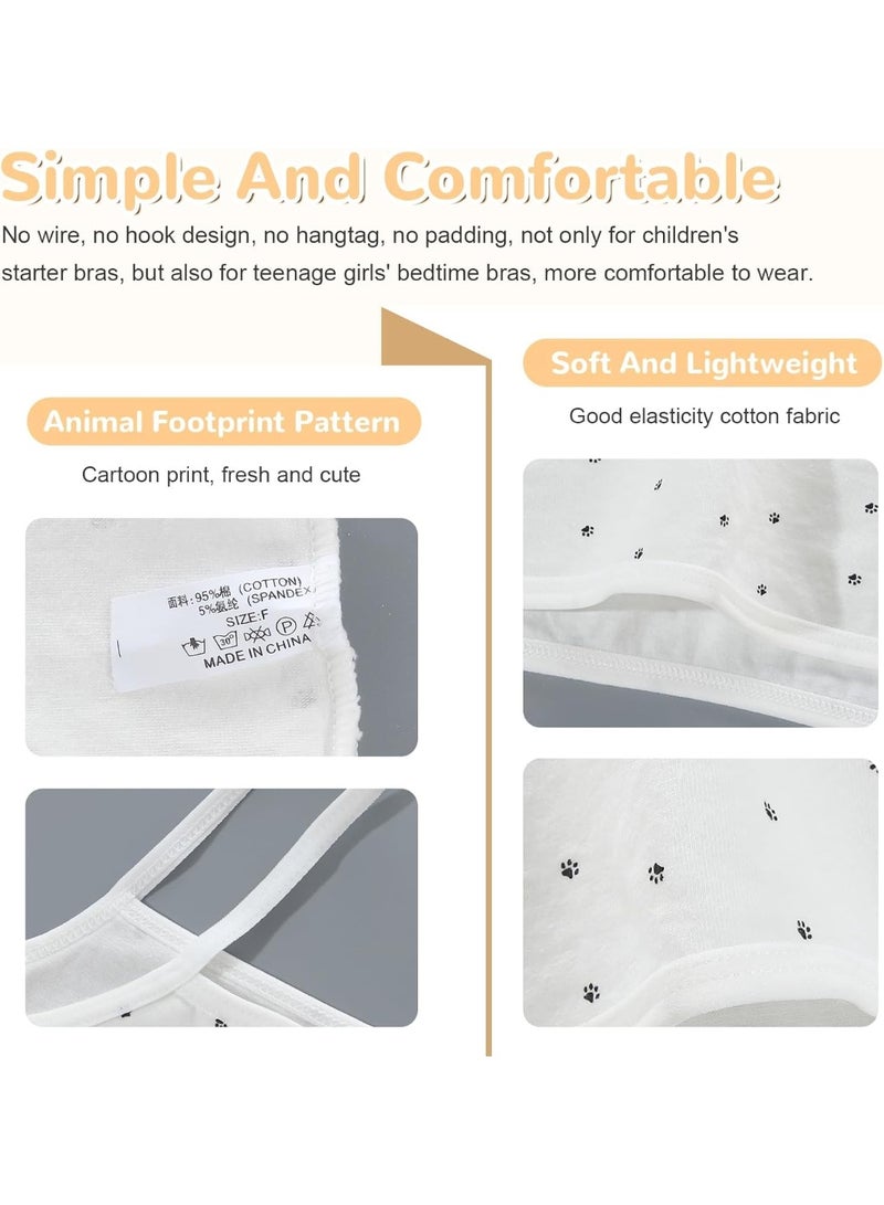 سونسر حمالات صدر رياضية للفتيات، 5 قطع من الملابس الداخلية، حمالات صدر للتدريب، قمصان قصيرة من القطن للمراهقات من 8 إلى 14 عامًا، حمالات صدر للنوم - Image 3