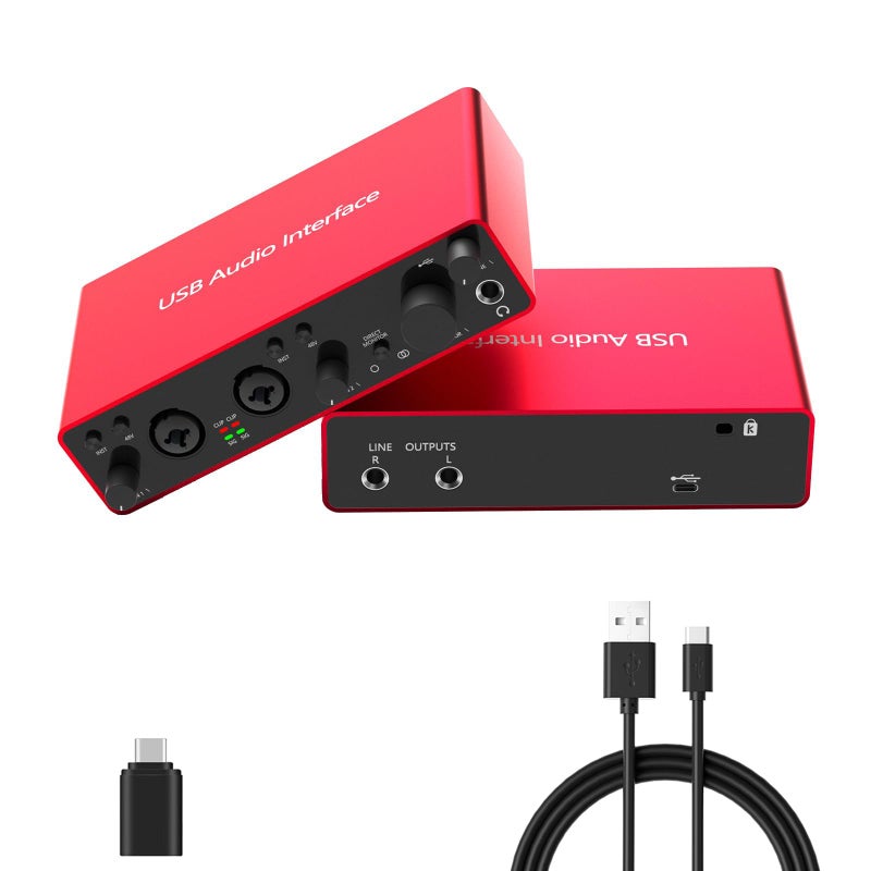 OseTub USB Audio Interface 24Bit192kHz Studio Recording 48V Phantom Power ZeroLatency Monitoring Compatible with MacPC DAWs Ideal for Music Production Podcasting Voice Over - Image 2