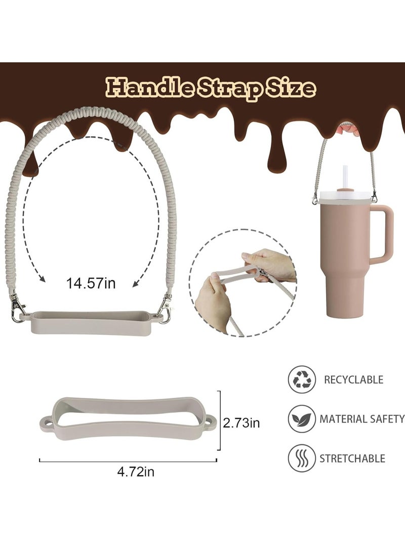 Creative Water Cup Accessories Set 30u002640 Oz Cookie Straw Lid Cute Realistic Chocolate Lanyard Cup Holder Cup Strap - Image 5