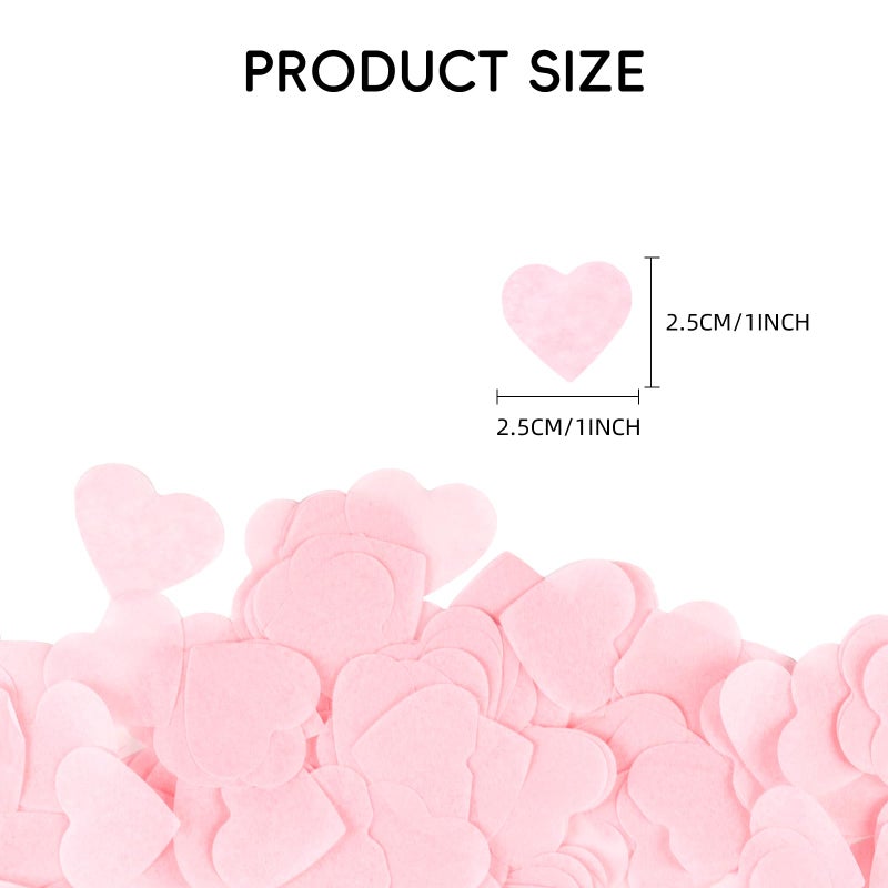 CIPOWM 6000pcs Valentine's Day Heart Confetti Decoration, Paper Heart Shaped Table Confetti for Valentine's Day Wedding Engagement Anniversary Birthday Party Decoration - Image 2